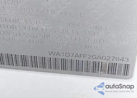 2016 Audi Q5 3.0T Premium Plus from USA, damaged, VIN WA1D7AFP2GA027643